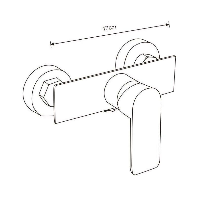 Mexen Alfa rubinetto doccia, bianco/cromo - 745740-02