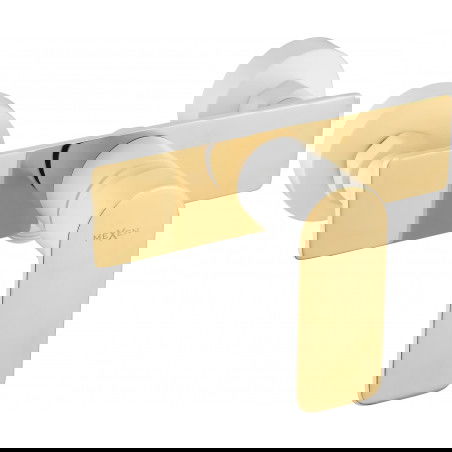 Mexen Alfa μπαταρία ντους, λευκή/χρυσή - 745740-25