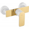 Mexen Alfa shower faucet, white/gold - 745740-25