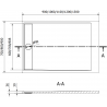 Mexen Amon rechteckige Duschwanne SMC 130 x 70 cm, weiß - 4F107013
