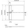 Mexen Amon quadratischer Duschwanne SMC 80 x 80 cm, grau - 4F618080