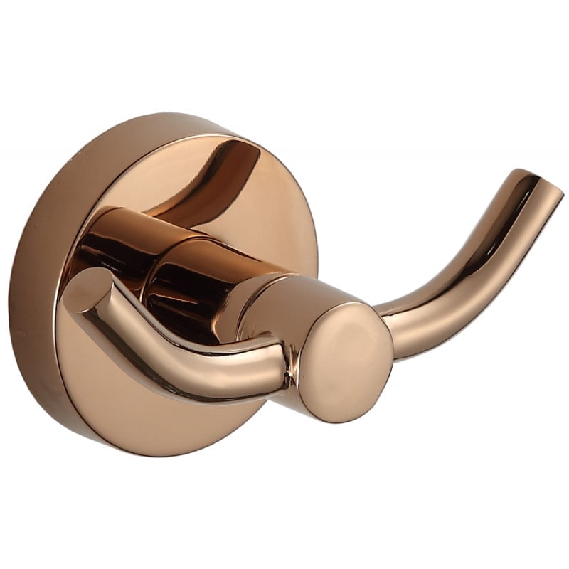 Mexen Remo double towel hook, rose gold - 70507352-60
