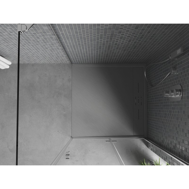 Mexen Amon brodzik kwadratowy SMC 90 x 90 cm, szary - 4F619090