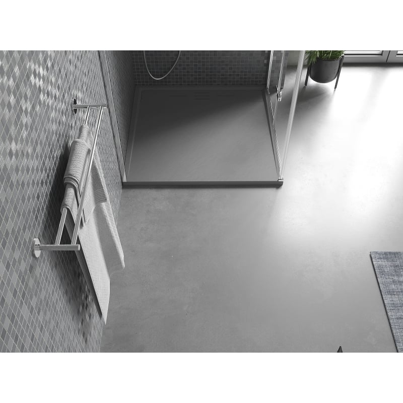 Mexen Amon ruudukujuline dušialus SMC 90 x 90 cm, hall - 4F619090