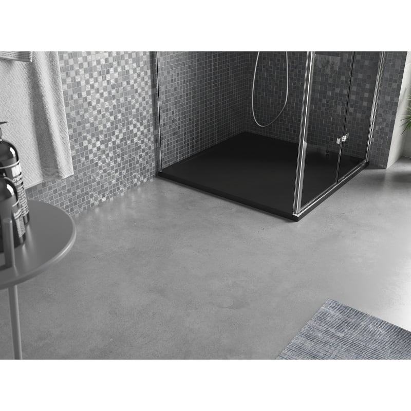 Mexen Amon brodzik kwadratowy SMC 80 x 80 cm, czarny - 4F708080