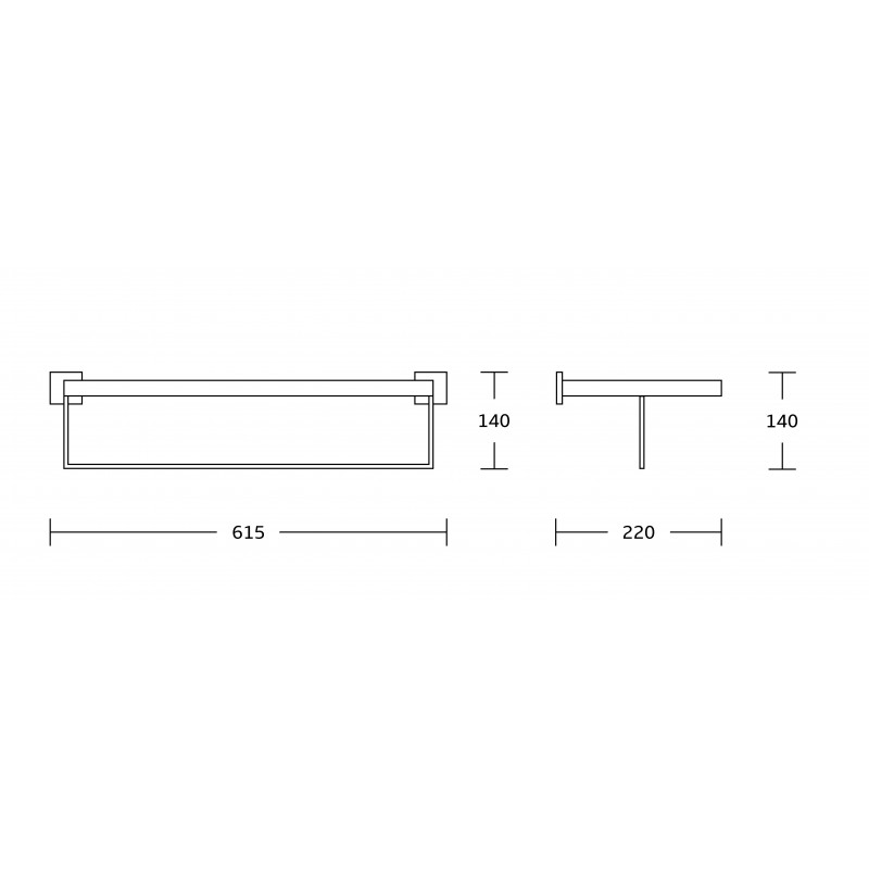 Mexen Vox towel rack, chrome - 707020-00