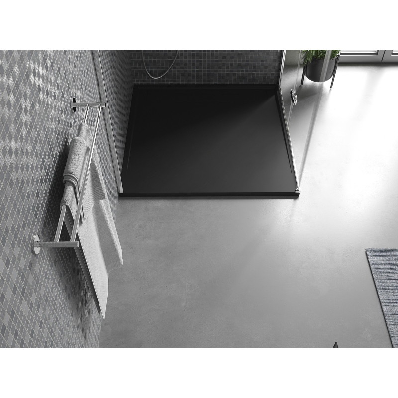 Mexen Amon brodzik kwadratowy SMC 100 x 100 cm, czarny - 4F701010