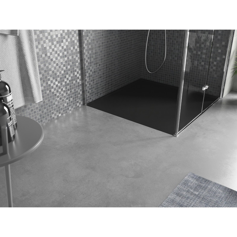 Mexen Amon brodzik kwadratowy SMC 100 x 100 cm, czarny - 4F701010