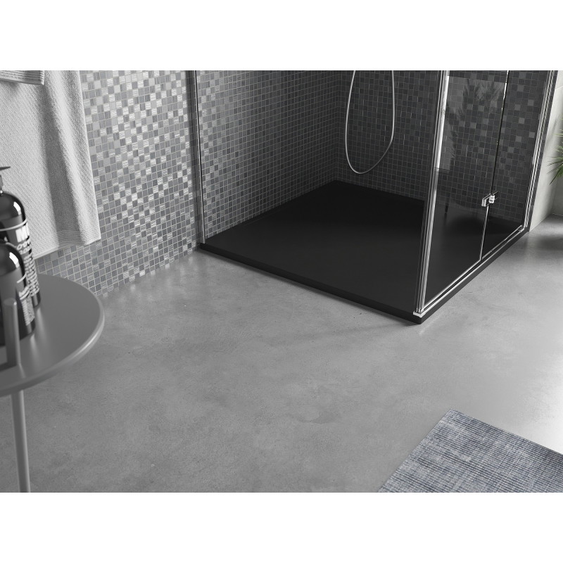 Mexen Amon brodzik kwadratowy SMC 100 x 100 cm, czarny - 4F701010