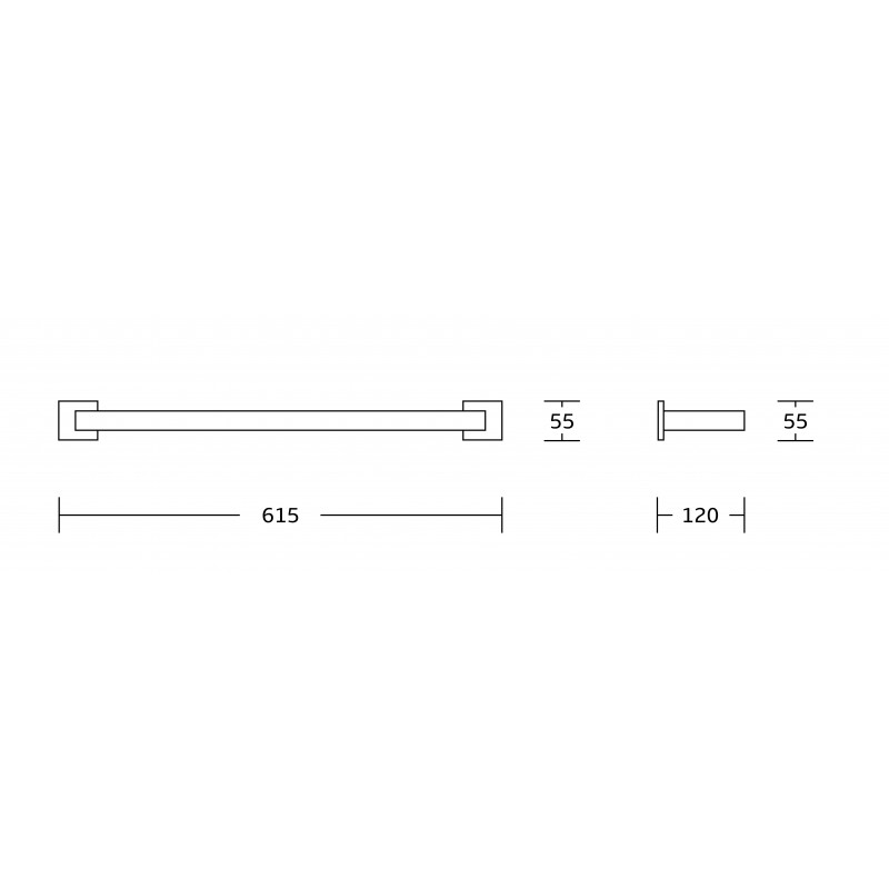 Mexen Vox cabide duplo para toalhas, cromado - 707025-00