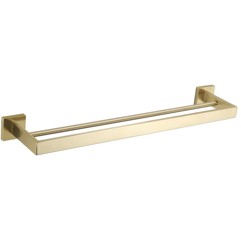 Mexen Vox doppio portasciugamani, oro spazzolato - 707025-55