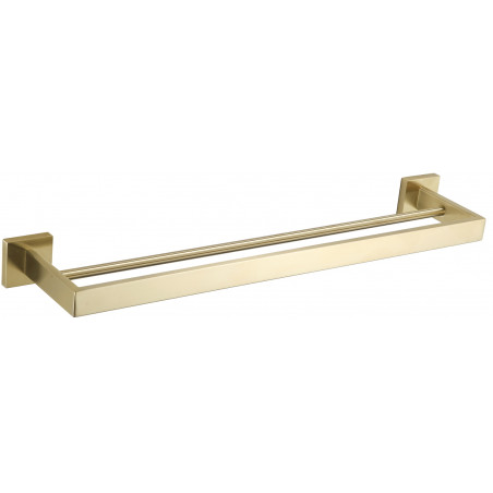 Mexen Vox doppelter Handtuchhalter, gebürstetes Gold - 707025-55