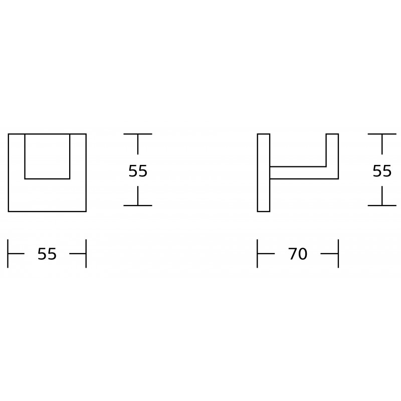 Mexen Vox gancio per asciugamano, nero - 707035-70
