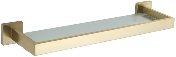 Mexen Vox hangende glazen plank, geborsteld goud - 707037-55