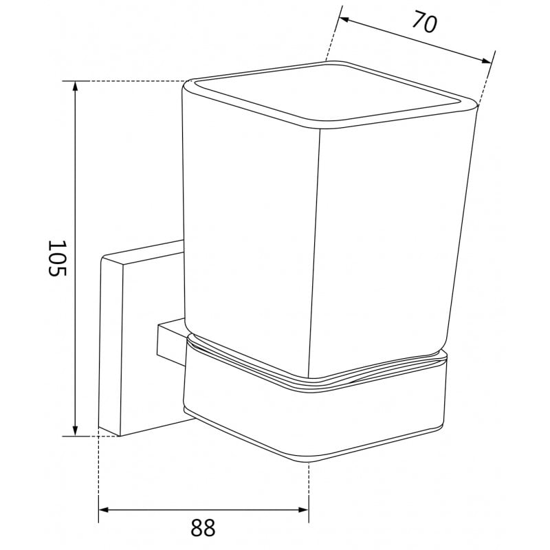 Mexen Vox vaso para cepillos de dientes, cromo - 707038-00