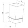 Mexen Vox vaso para cepillos de dientes, dorado cepillado - 707038-55