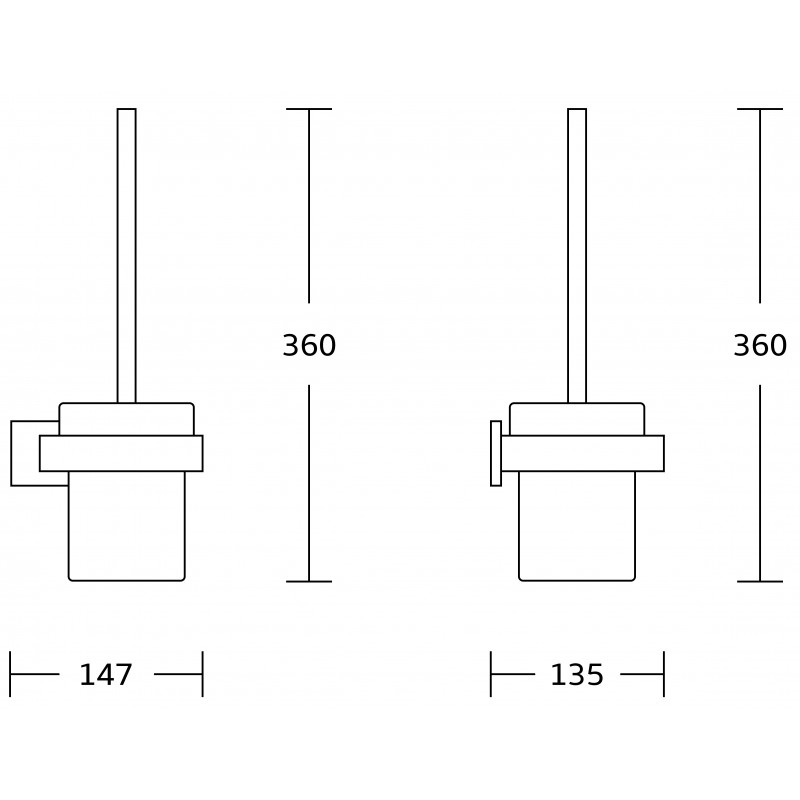 Mexen Vox toalettborste, krom - 707050-00