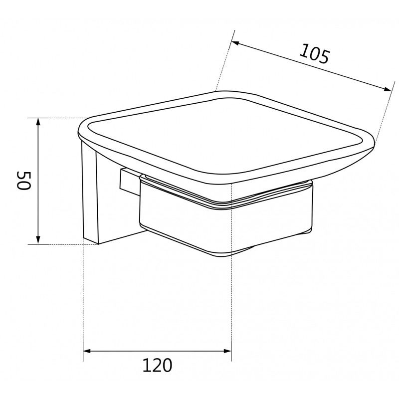 Mexen Vox portasapone, cromo - 707039-00