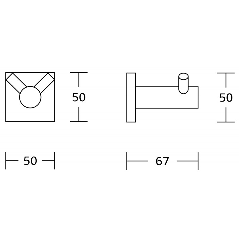 Mexen dubbla handdukshållare, krom - 7081835-00