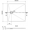 Mexen Bert Duschbecken quadratisch SMC 80 x 80 cm, grau - 4K618080