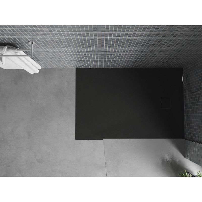 Mexen Bert plato de ducha rectangular SMC 90 x 70 cm, negro - 4K707090