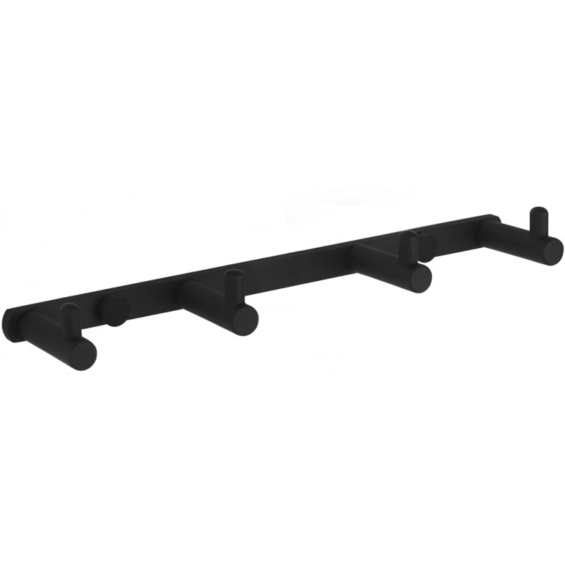 Mexen gancho cuádruple para toallas, negro - 709164-70