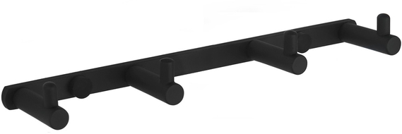 Mexen gancho cuádruple para toallas, negro - 709164-70
