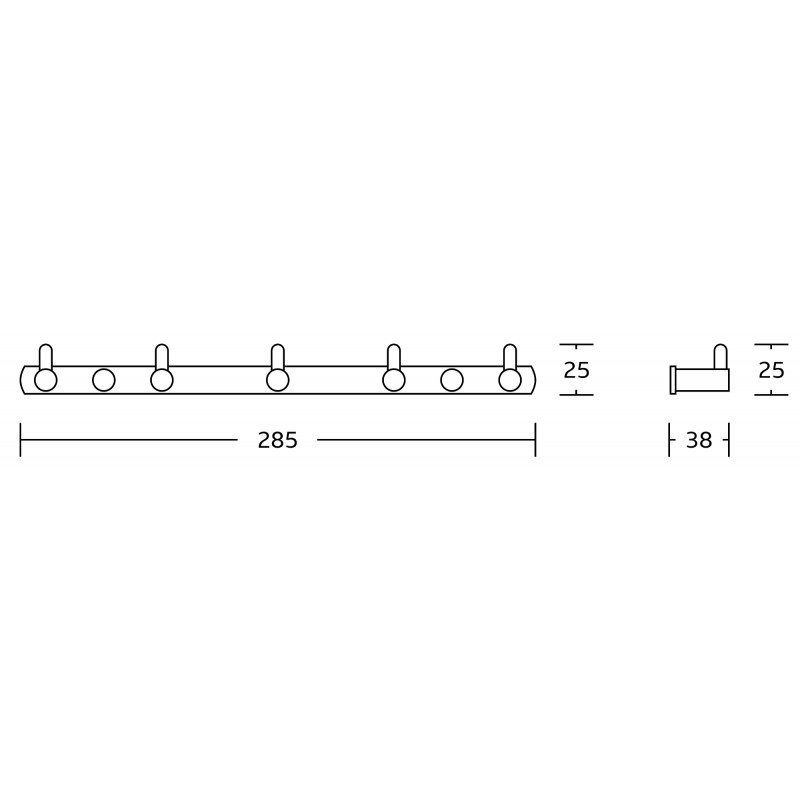 Mexen viisitappinen pyyhekoukku, kultainen - 709165-50