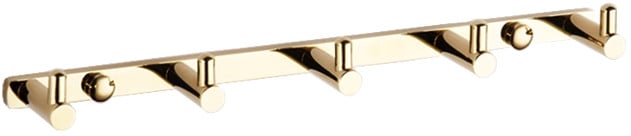 Mexen Handtuchhaken mit fünf Haltern, gold - 709165-50