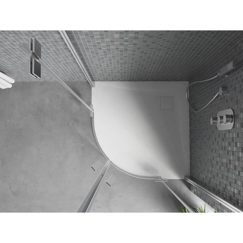 Mexen Bert brodzik półokrągły SMC 80 x 80 cm, biały - 4KR108080