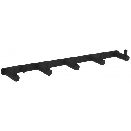 Mexen gancho para toallas con cinco soportes, negro - 709165-70