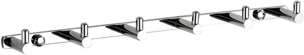 Mexen Handtuchhaken mit sechs Halterungen, Chrom - 709166-00