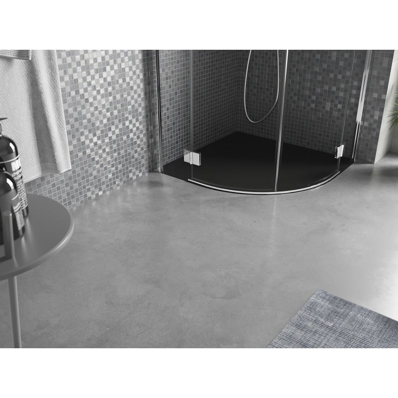 Mexen Bert semicircular SMC shower tray 90 x 90 cm, black - 4KR709090