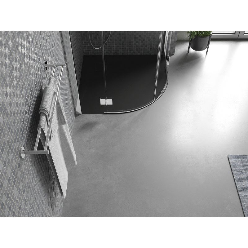 Mexen Bert halvcirkelformad duschkar SMC 90 x 90 cm, svart - 4KR709090