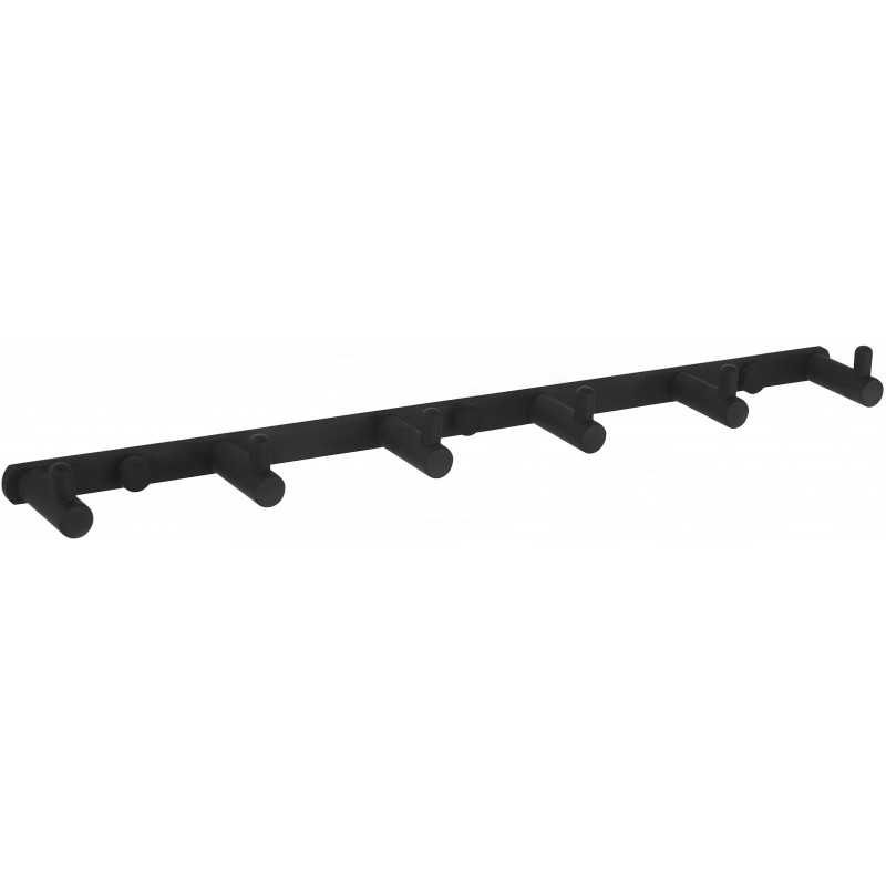 Mexen Päiperl fir Handduch mat sechs Haken, schwaarz - 709166-70