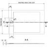 Mexen Otto rechteckige Duschwanne SMC 100 x 80 cm, weiß - 4N108010
