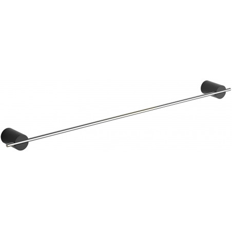 Mexen Aron handdoekhouder, zwart/chroom - 7088124-07
