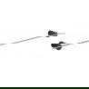 Mexen Aron handdoekhouder, zwart/chroom - 7088124-07