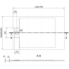 Mexen Otto Rechteck-Duschwanne SMC 140 x 80 cm, weiß - 4N108014