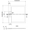 Mexen Otto vierkante douchebak SMC 80 x 80 cm, wit - 4N108080