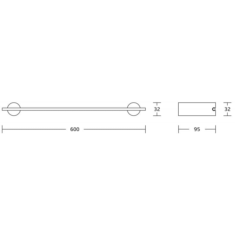 Mexen Aron double towel rack, black/rose gold - 7088125-67