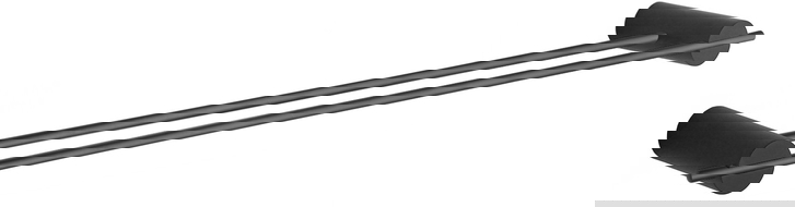 Mexen Aron suporte duplo para toalhas, preto - 7088125-70