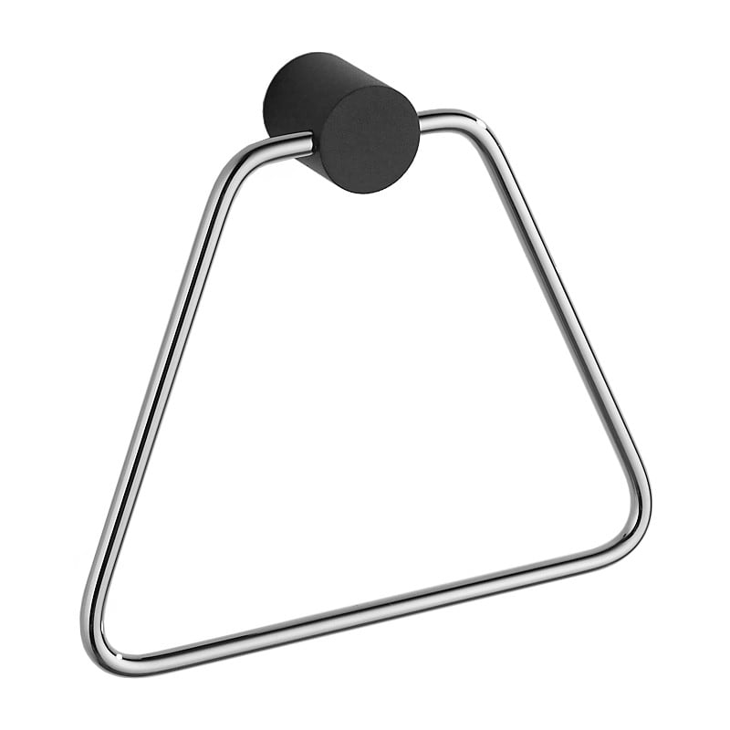 Mexen Aron Handtuchhalter, schwarz/chrom - 7088132-07