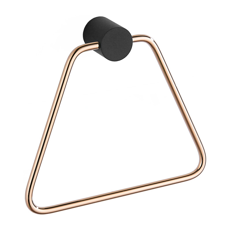 Mexen Aron percha para toallas, negro/oro rosa - 7088132-67