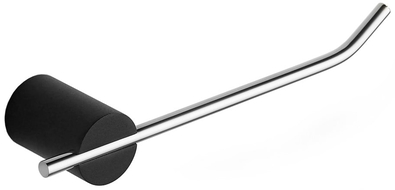 Mexen Aron portacarta igienica, nero/cromo - 7088133-07