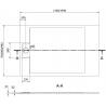 Mexen Otto rectangular shower tray SMC 140 x 70 cm, black - 4N707014