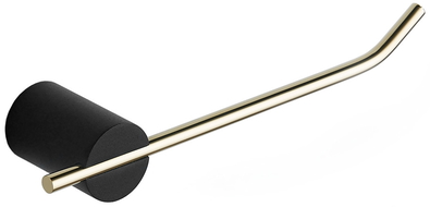 Mexen Aron soporte para papel higiénico, negro/dorado - 7088133-57