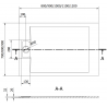 Mexen Otto rechteckige Dusche SMC 80 x 70 cm, schwarz - 4N707080