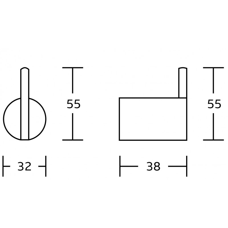 Mexen Aron Handtuchhaken, schwarz/gold - 7088135-57
