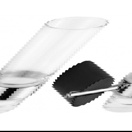 Mexen Aron porta-escovas de dentes, preto/cromo - 7088138-07